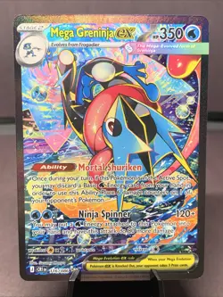 Pokemon TCG Mega Greninja ex 116/086 Me04: Chaos Rising Holo Rare Pack Fresh NM - Image 1