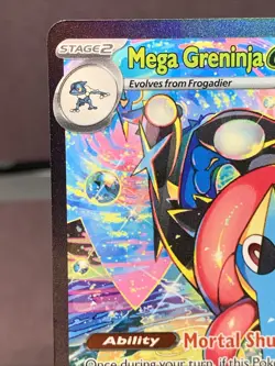 Pokemon TCG Mega Greninja ex 116/086 Me04: Chaos Rising Holo Rare Pack Fresh NM - Image 2