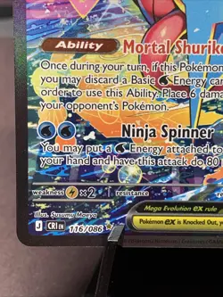 Pokemon TCG Mega Greninja ex 116/086 Me04: Chaos Rising Holo Rare Pack Fresh NM - Image 5
