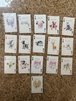 1999 Gold and Silver Pokemon Poker Playing Cards By Nintendo - Image 2