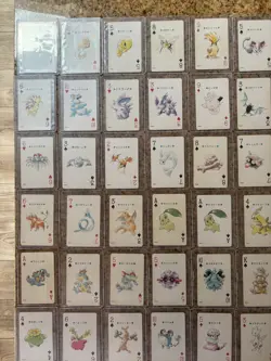 1999 Gold and Silver Pokemon Poker Playing Cards By Nintendo - Image 3