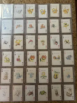 1999 Gold and Silver Pokemon Poker Playing Cards By Nintendo - Image 4
