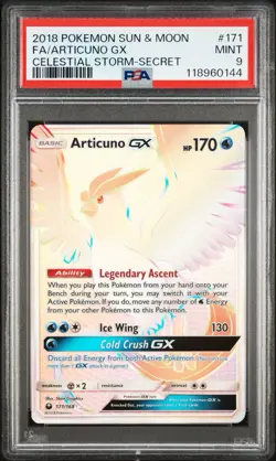 Pokemon Articuno GX (Secret) 171/168 Sm-Celestial Storm Holo PSA 9 - Image 1