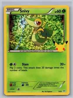 Snivy 005/025 NM McDonald's 25th Anniversary Promos Holo Pokemon - Image 1