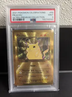 2021 Pokemon Celebrations Pikachu Ultra Premium Collection #58 PSA 9 - Image 1