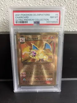 2021 POKEMON CELEBRATIONS ULTRA-PREMIUM COLLECTION #4 CHARIZARD PSA 8 - Image 1