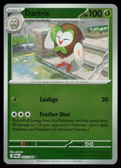 Dartrix 011/088 Common Perfect Order Pokemon Reverse Holo Near Mint - Image 1