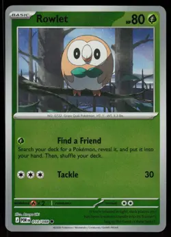 Rowlet 010/088 Common Perfect Order Pokemon Reverse Holo Near Mint - Image 1