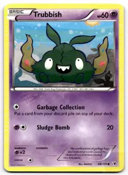 Trubbish 48/101 Common Noble Victories Pokemon Moderately Played - Image 1