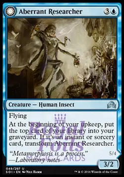 Aberrant Researcher / Perfected Form 2x FOIL MTG Shadows Over Innistrad Uncommon - Image 1