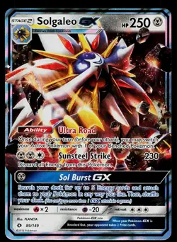 Pokemon Card SM Base Set Solgaleo GX 89/149 Ultra Rare - Image 1