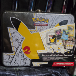 Pokemon Celebrations 25th Anniversary Tin Treasure Chest Pikachu Standard TCG - Image 1