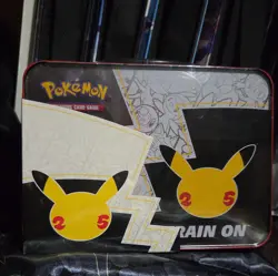 Pokemon Celebrations 25th Anniversary Tin Treasure Chest Pikachu Standard TCG - Image 2