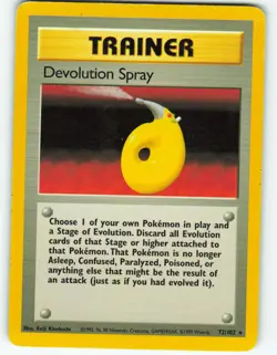 Devolution Spray - 72/102 Base Set - Pokemon TCG - 1999 - Image 1