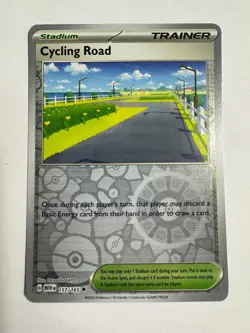 Cycling Road 157/165 Uncommon 151 Pokemon Reverse Holo Near Mint - Image 1