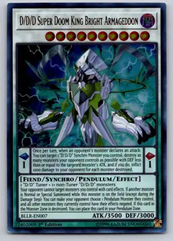 D/D/D Super Doom King Bright Armageddon BLLR-EN007 Light's Revenge YGO 1st Ed LP - Image 1