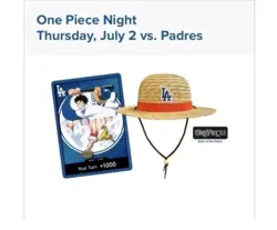 Los Angeles Dodgers One Piece Luffy Promo Card Set / Straw Hat 2026 - PREORDER - Image 3
