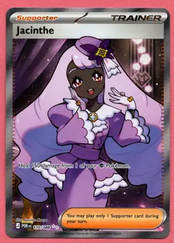 Pokemon Jacinthe 110/088 Trainer Supporter Card Full Art NEAR MINT - Image 1