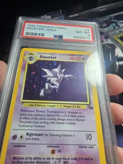 PSA 8 HAUNTER 6/62 Holo Rare Fossil Set 1999 WOTC - Pokemon Card - Image 2