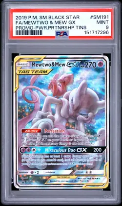 PSA 9 - Mewtwo & Mew GX - #SM191 - Promo - Pokemon Card - Image 1