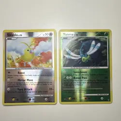 Pokemon TCG HS—Unleashed 2009 Holo 2-Card Lot Swablu SH5 Yanma SH9 - Image 1
