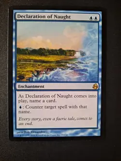 Wizards of the Coast Magic: The Gathering Declaration of Naught MTG Blue Rare - Image 1