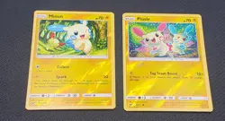 POKEMON PLUSLE 33/73 & MINUN 34/73 REVERSE HOLOS SHINING LEGENDS TOMOKAZU KOMIYA - Image 3