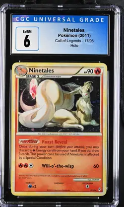 Ninetales 17/95 Holo Call Of Legends Pokemon CGC 6 Ex/nm - Image 1