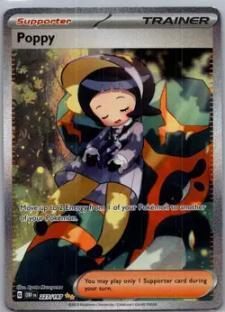 Poppy 227/197 Special Illustration Rare Obsidian Flames Pokemon Holo Near Mint - Image 1
