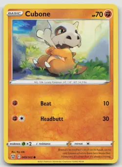 Cubone 069/163 Common Battle Styles Pokemon Near Mint - Image 1