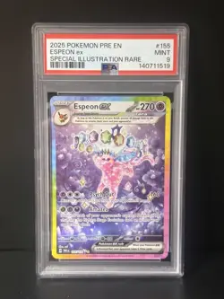 Pokemon Espeon ex 155/131 SV: Prismatic Evolutions SIR Holo PSA 9 - Image 1