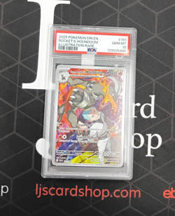 Pokemon Team Rocket's Houndoom #191 Illustration Rare PSA 10 T1 - Image 1