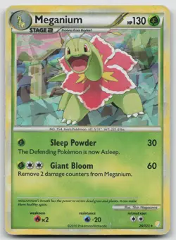 Meganium 26/123 HeartGold & SoulSilver Pokemon MP Rare - Image 1