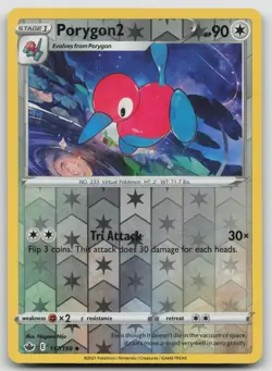Porygon2 117/198 Chilling Reign Pokemon Reverse Holo NM Uncommon - Image 1