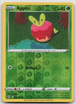 Applin 017/203 Evolving Skies Pokemon Reverse Holo NM Common - Image 1