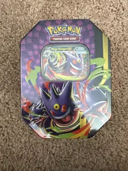 Pokemon TCG Mega Moonlit Tin Mega Gengar ex Promo Metal Tin - Image 1