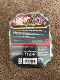 Pokemon TCG Mega Moonlit Tin Mega Gengar ex Promo Metal Tin - Image 2