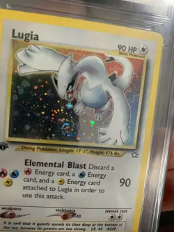 SWIRL ðŸ’«  2000 Pokemon Neo Genesis Lugia 1st Edition Holo #9 CGC 5 CLEAN - Image 3