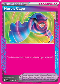 HERO'S CAPE 152/162 ACE SPEC RARE TEMPORAL FORCES POKEMON NEAR MINT - Image 1