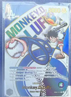 Bandai One Piece CCG Monkey D. Luffy Leader EB02-010 L Alt Art Holo 5000 - Image 1