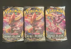 Lot of 6 Pokemon TCG - Sword & Shield Rebel Clash & Vivid Voltage Packs - Image 1