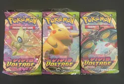 Lot of 6 Pokemon TCG - Sword & Shield Rebel Clash & Vivid Voltage Packs - Image 3