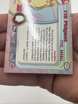 Pokemon Pidgeot #18 Topps 1999 TV Animation Ed Holo Foil Topps Black Logo LP - Image 5