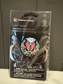 ✅POKEMON CENTER | VIVILLON MONTHLY PINS: ( 2 OF 12 ) HABITAT PIN BADGE TCG💥 - Image 1