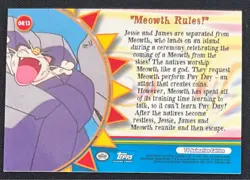 Pokemon 2000 Topps #OP13 "Meowth Rules!" TV Series 3 - Image 2
