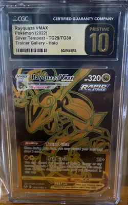 CGC 10 PRISTINE Rayquaza VMAX TG29/TG30 Silver Tempest Trainer Gallery Pokemon - Image 1