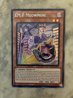 Yugioh! TCG - EM:P Meowmine - Prismatic Secret Rare - 2025 Mega-Pack -MP25-EN054 - Image 1