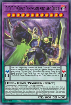 Yugioh D/D/D/D Dimensional King Arc Crisis DOOD-EN 1st Ed Ultra Rare NM Presale - Image 1