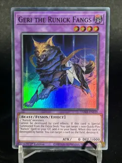 Yugioh Geri The Runick Fangs TAMA-EN039 Super Rare 1st Ed NM - Image 1