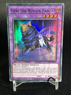 Yugioh Geri The Runick Fangs TAMA-EN039 Super Rare 1st Ed NM - Image 2